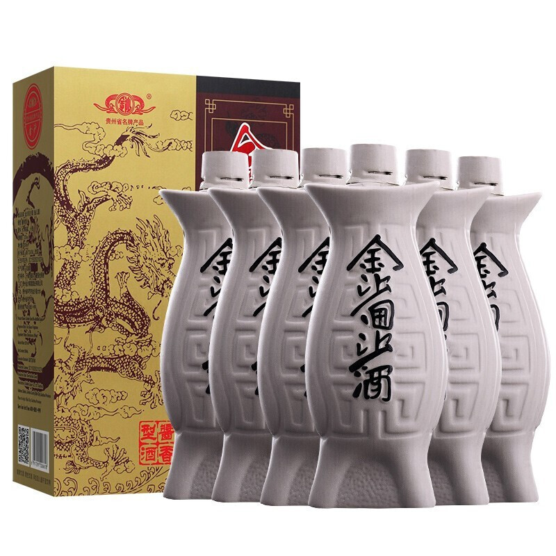 JINSHA 金沙 回沙酒 鱼儿酒 酱香型白酒 过年送礼 53度 500mL 券后168元