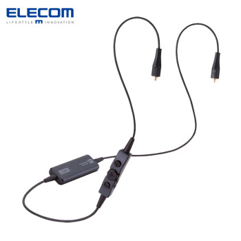 ELECOM 宜丽客 LBT-HPC1000RC 蓝牙耳机升级线 黑色 支持LDAC