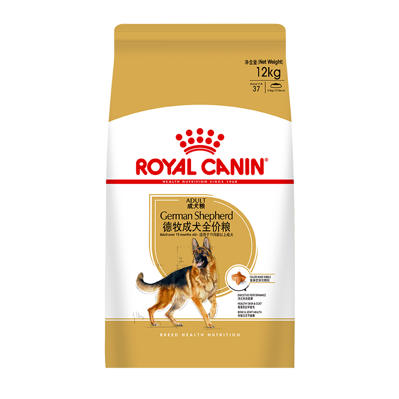 临期品：ROYAL CANIN 皇家 GS24 德牧成犬粮全价粮 12kg 335元