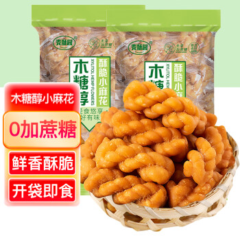 麦酥园 小麻花面包早餐饼干蛋糕点心无糖 300g