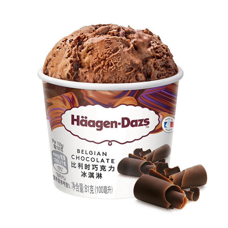 Durobor 比利时 Häagen·Dazs 哈根达斯 比利时巧克力冰淇淋 81g 7.28元（需买5件，需用券）