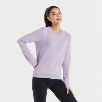 DECATHLON 迪卡侬 女式基础健身运动衫长袖T恤卫衣训练服紫色M5166068
