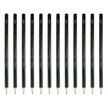 uni 三菱铅笔 三菱（Uni）美术素描铅笔 学生绘图书写铅笔9800 HB 12支装