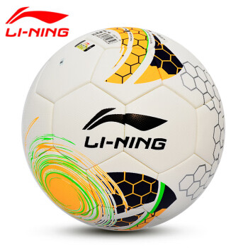 LI-NING 李宁 足球5号成人青少年考试训练比赛耐磨防滑PU材质LFQK579-1