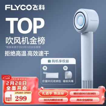 FLYCO 飞科 高速电吹风机 银河星环吹风筒FH6371星空灰