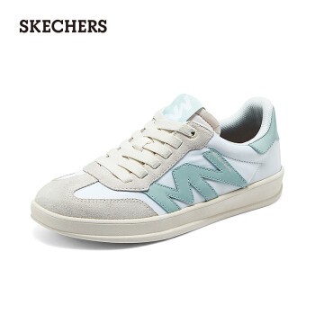 SKECHERS 斯凯奇 时尚板鞋177677 白色/蓝色/WBLU 38.5