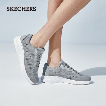 SKECHERS 斯凯奇 2023秋季网布透气跑步鞋女款舒适软底运动鞋149990 灰 35.5