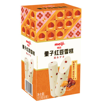 meiji 明治 栗子红豆雪糕 62g*6支 彩盒装（新旧包装随机发货）