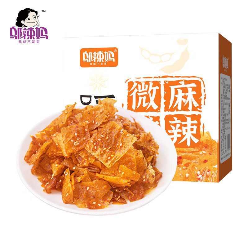 邬辣妈 薄脆豆皮（微麻微辣）220g/盒 券后2.9元