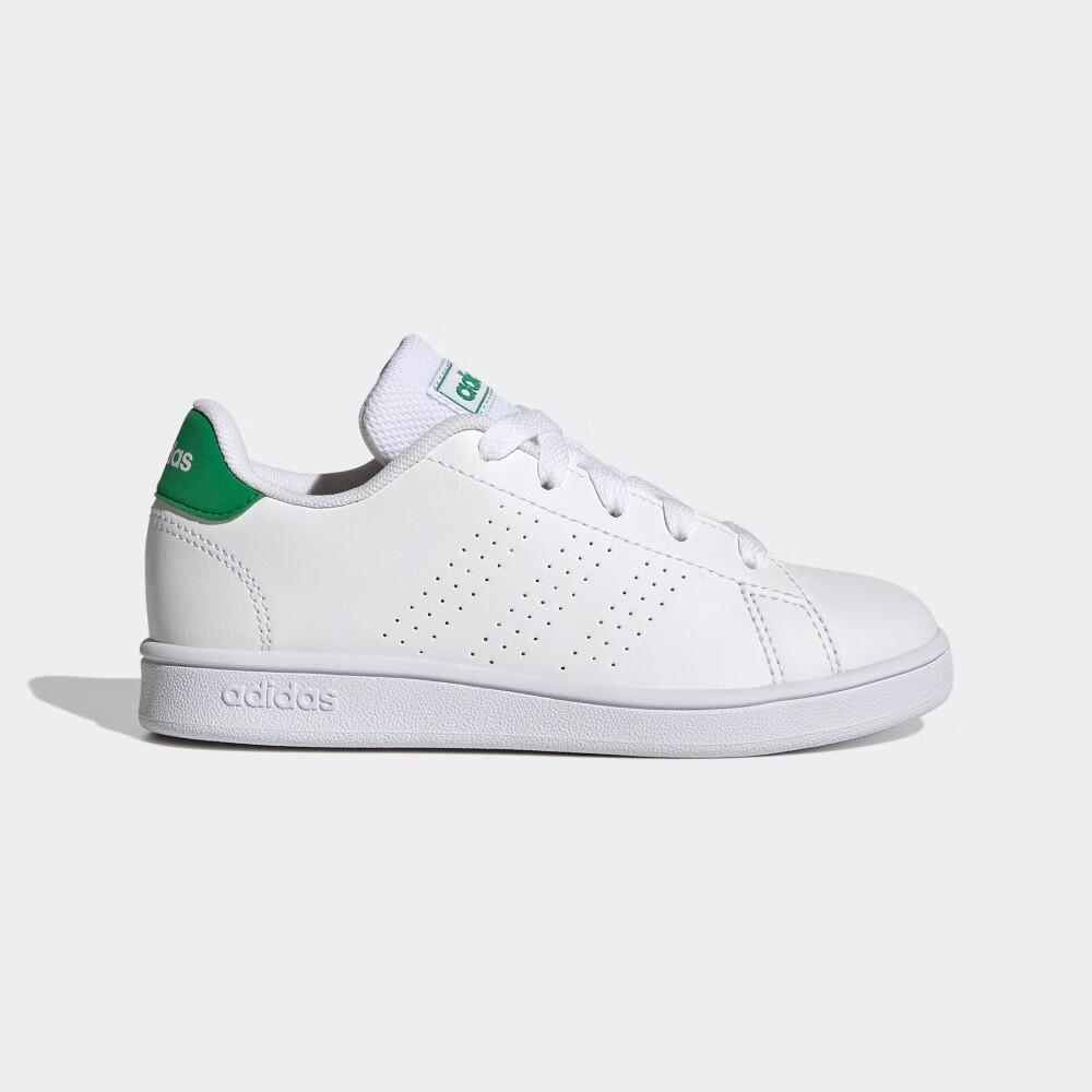 adidas 阿迪达斯 官方轻运动ADVANTAGE男小童舒适运动板鞋小白鞋 白/绿 34(210mm) 118元