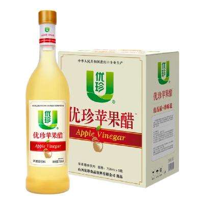 優(yōu)珍 蘋果醋 果汁飲料 750ML*6瓶 *3件 82.69元plus包郵（合27.56元/件）