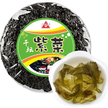 川珍 紫菜105g 头水干坛紫菜虾皮蛋花汤煲汤食材福建特产干货