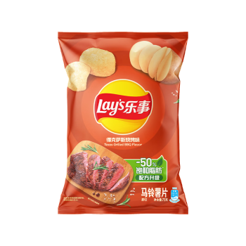 Lay's 乐事 马铃薯片 德克萨斯烧烤味 75g