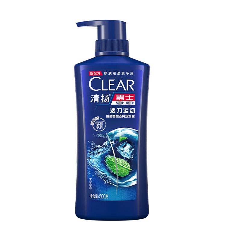 京东百亿补贴：CLEAR 清扬 男士去屑洗发露 活力运动薄荷型 500g 24.80元