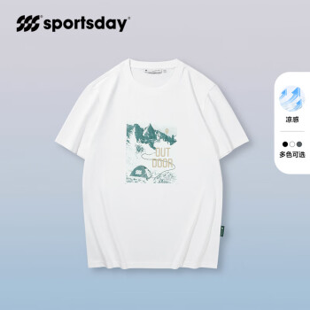 SPORTSDAY 海澜之家短袖T恤男24SPORTSDAY户外马术运动凉感短袖男夏季