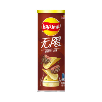 Lay's 乐事 无限 薯片 黑椒牛扒味 104g