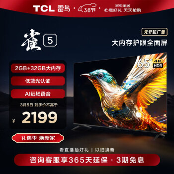 FFALCON 雷鸟 雀5系列 65F275C 液晶电视 65英寸 4K