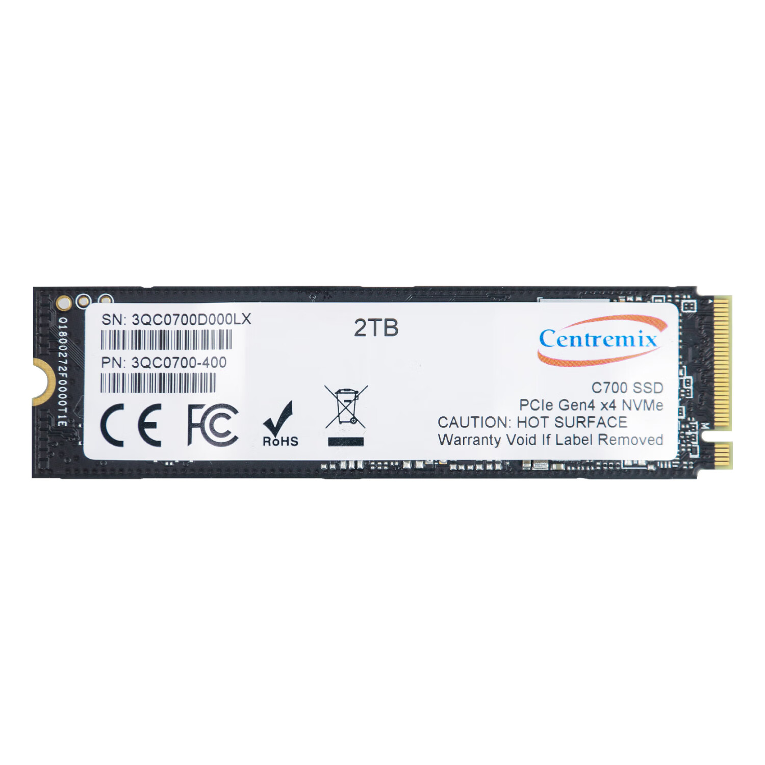 京东PLUS：芯点子 C700 NVMe M.2 固态硬盘 2TB（PCI-E4.0） 券后709.05元