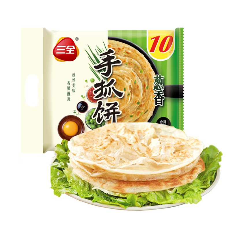 三全 葱香手抓饼 台湾风味 900g 8.05元