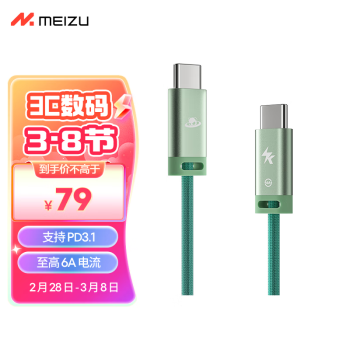 MEIZU 魅族 PANDAERLineKing240W高能快充线定胜青1.2米支持PD