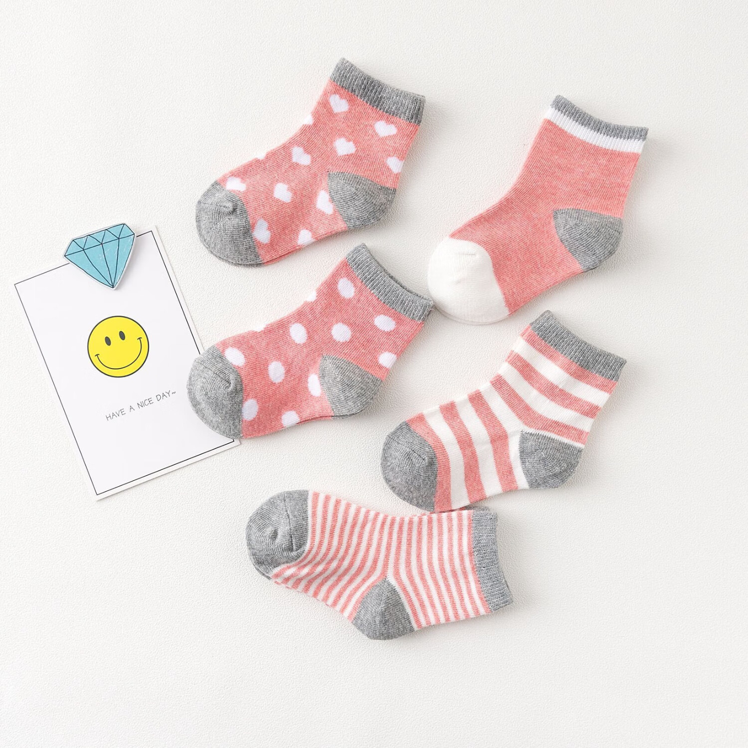 Kissbaby A类儿童中筒棉质袜子 5双 券后10.9元