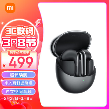 Xiaomi 小米 buds 4 半入耳式真无线动圈降噪蓝牙耳机 月影黑