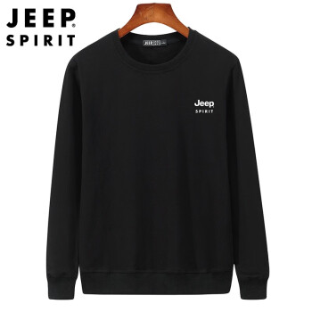 Jeep 吉普 卫衣男圆领套头2019年秋冬新品休闲男士上衣外套FSMS1145 灰色 L