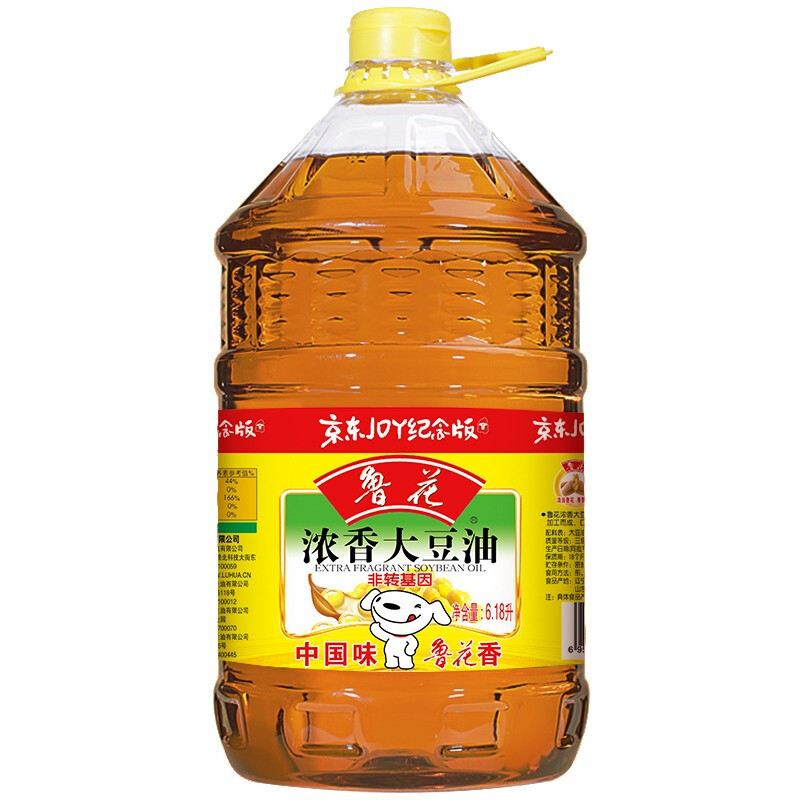 luhua 鲁花 非转基因 浓香大豆油 6.18L 99.9元