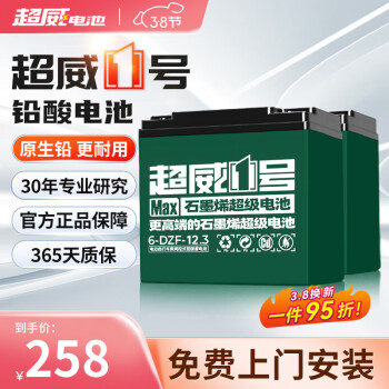 CHILWEE 超威电池 超威一号电动电瓶车 铅酸电池 48V12.2Ah/4只装
