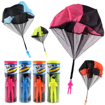 爸爸妈妈 手抛降落伞玩具儿童玩具空中飞伞户外玩具儿童手抛降落伞