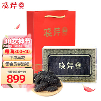 晓芹 大连干海参 100g30-40只 辽刺参 海参干货礼盒 礼盒装