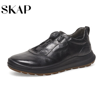 SKAP2024春季商场同款软面厚底运动风男休闲鞋A4W03AM4 黑色 39