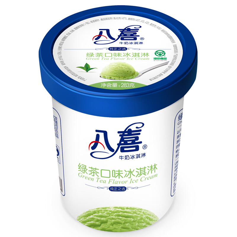 BAXY 八喜 牛奶冰淇淋 綠茶口味 283g 13.38元（需買(mǎi)4件，需用券）