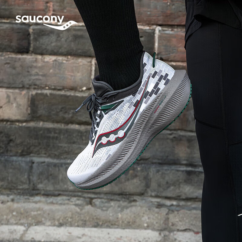 saucony 索康尼 胜利21北京城市款减震透气跑步鞋男女训练运动鞋灰绿40.5 券后1178.41元