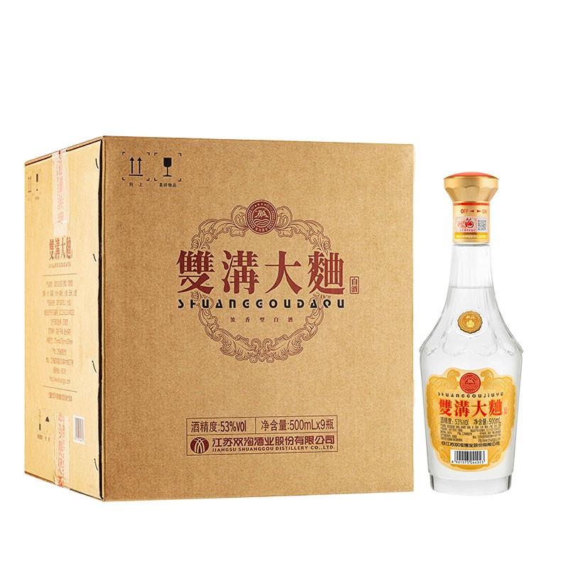 双沟 大曲金奖 53度浓香 500mL*9瓶 券后369元