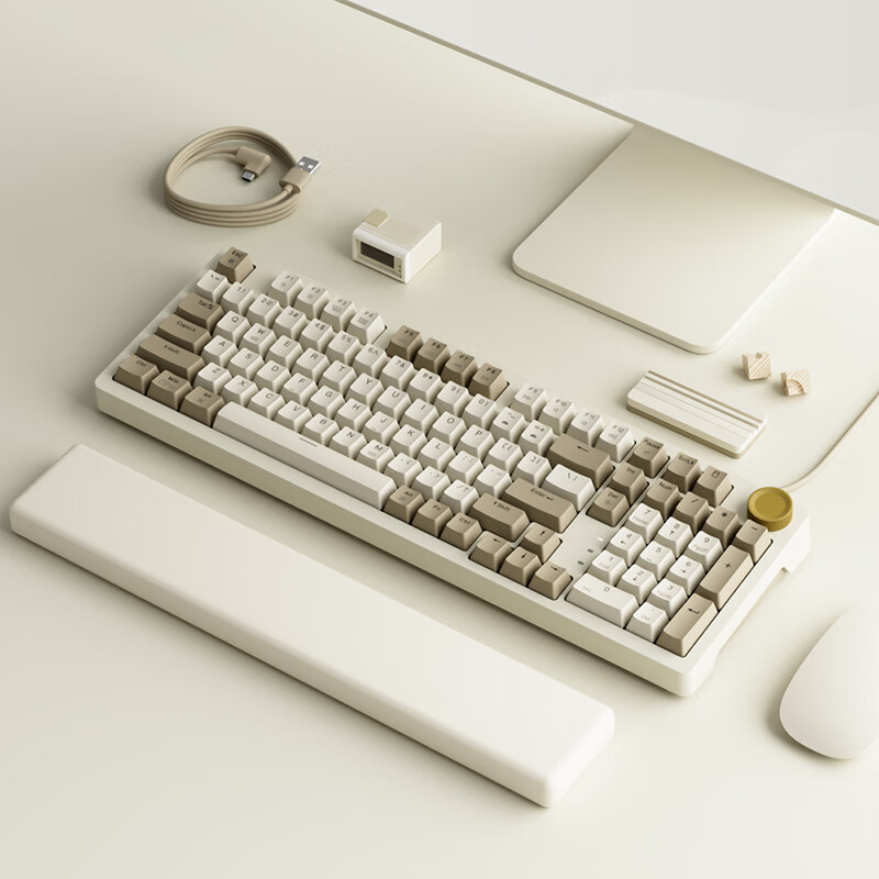 京东京造 JZ990 有线机械键盘 99键 月影黄轴 199元