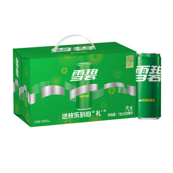 過期Sprite 雪碧 可口可樂 雪碧?sprite 檸檬味汽水?碳酸飲料?330ml*15摩登罐? 禮盒裝