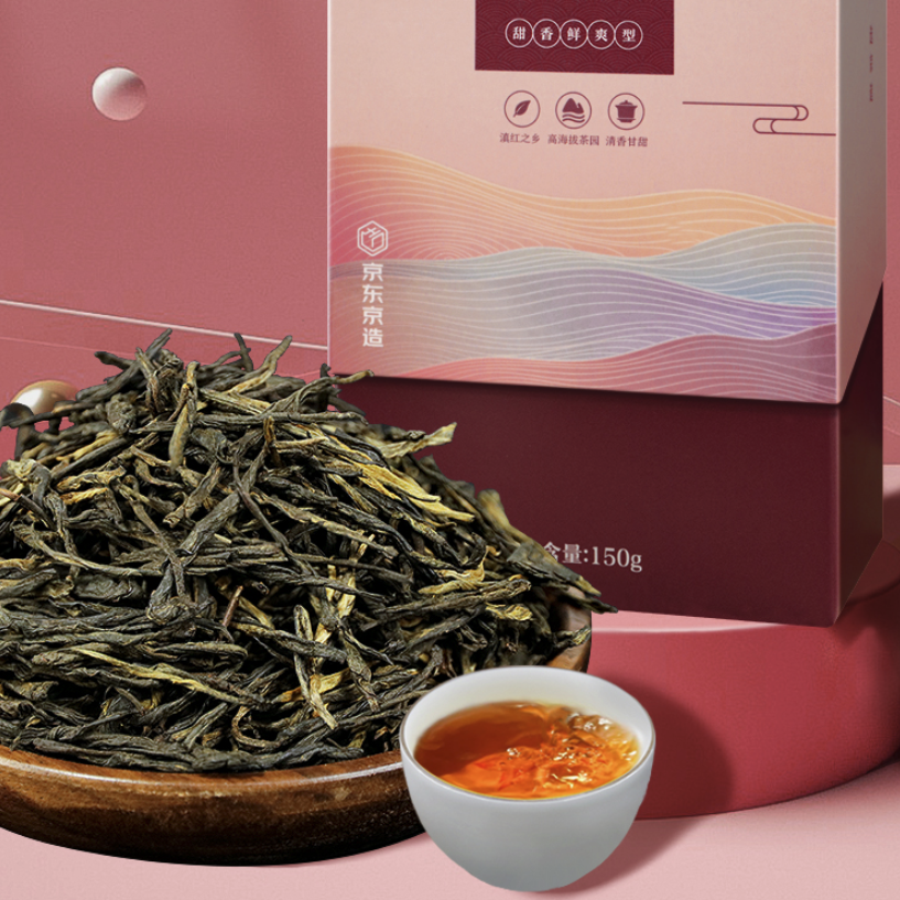 京东京造 特级 云红 古树红茶 150g 券后37.9元