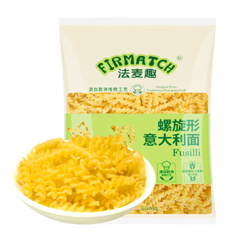 FIRMATCH 法麦趣 螺旋形意大利面500g 螺丝形儿童意面意式面条速食