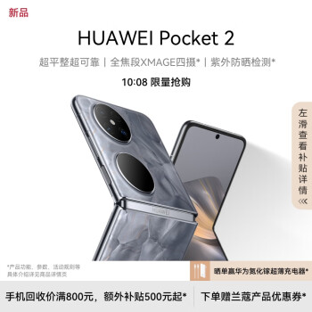 HUAWEI 华为 Pocket 2 5G折叠屏手机 12GB+1TB 大溪地灰