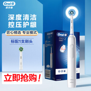 Oral-B 欧乐-B Pro 2 电动牙刷 简约灰