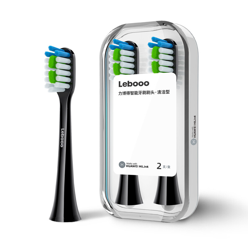 Lebooo 力博得 LBS-T053A 电动牙刷刷头 黑色 2支装 59元