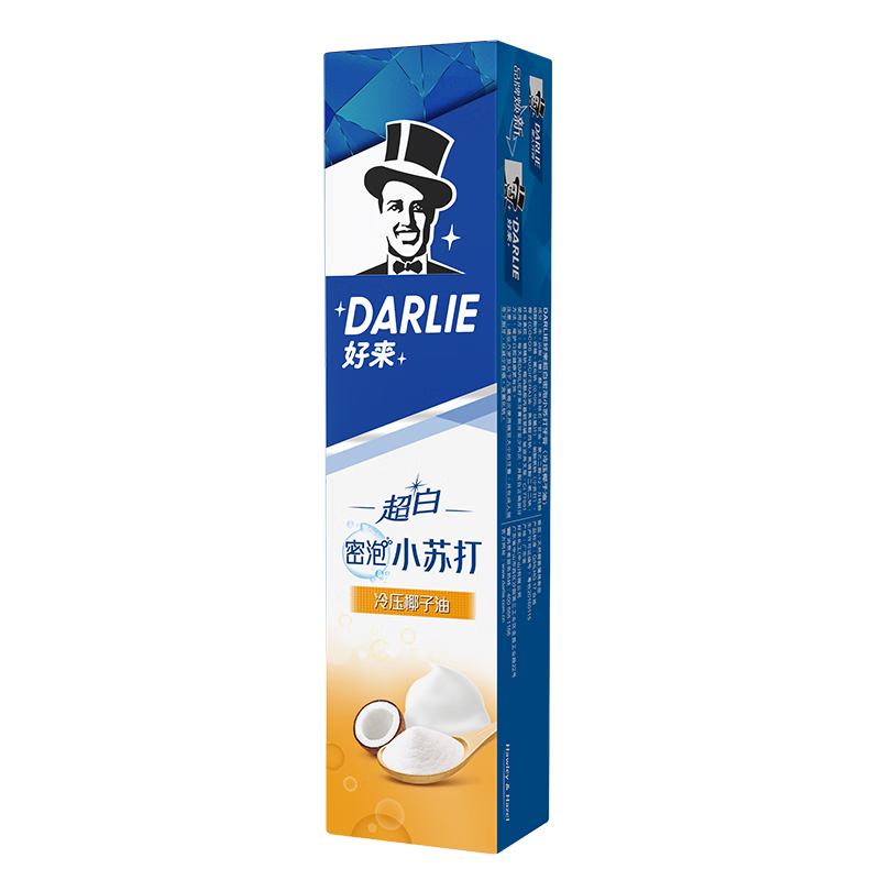 PLUS会员：DARLIE 好来(原黑人)超白密泡小苏打牙膏 190g 7.9元包邮（需换购、共计11.18，凑单品3.28）