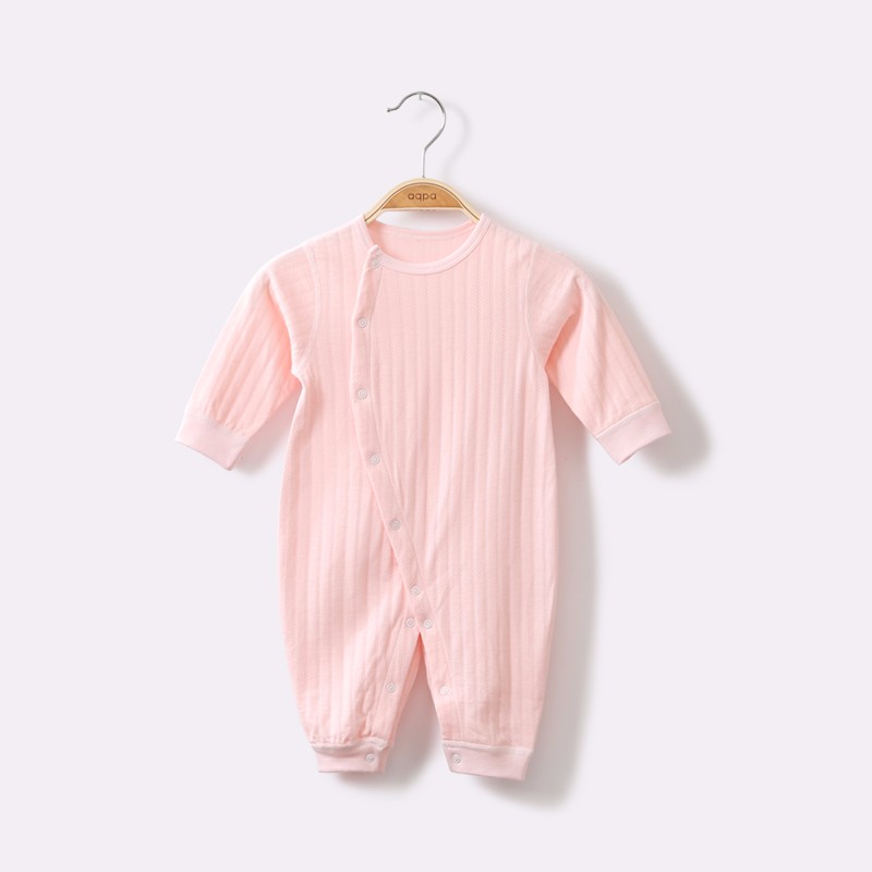 京东百亿补贴：aqpa 宝宝长袖连体衣 粉色 90cm 45.9元