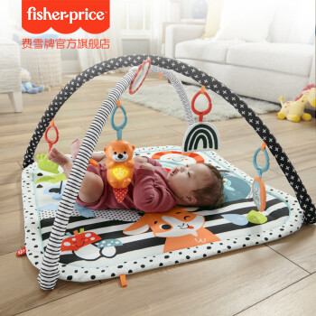 Fisher-Price 婴儿玩具0-3岁新生儿生日礼物- 3合1趣味萌宠乐园健身器HBP41