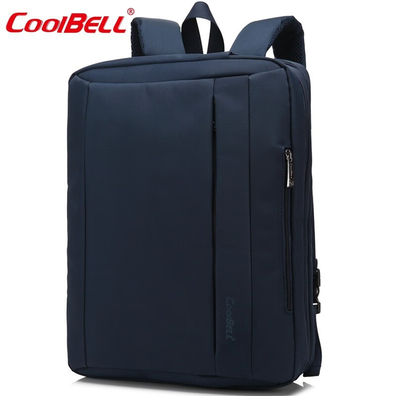 coolbell 酷贝尔 CB-5501双肩包男多功能手提包防水耐磨户外商务电脑背包 蓝色 15英寸 券后154元