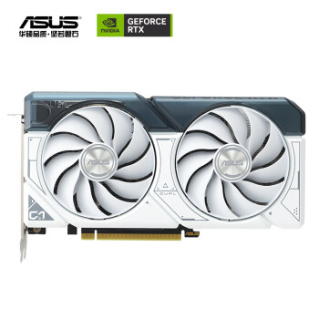 ASUS 华硕 白色 DUAL GeForce RTX4060TI-O8G-WHITE 电竞游戏显卡