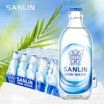 SANLIN 三麟 苏打水335ml*24瓶 无糖原味气泡水整装箱 0糖0卡0脂