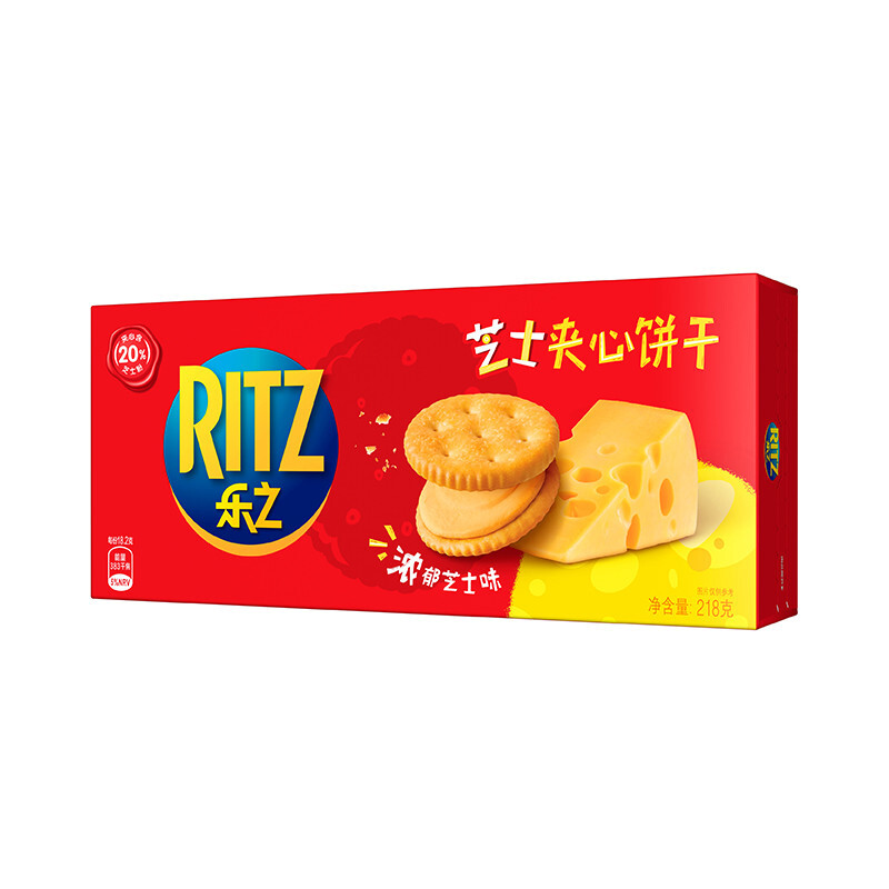 RITZ 卡夫乐 芝士夹心饼干 浓郁芝士味 218g 7.26元