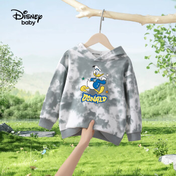 Disney baby 迪士尼童装男女童连帽卫衣儿童打底衫中小童装春装 灰色 130